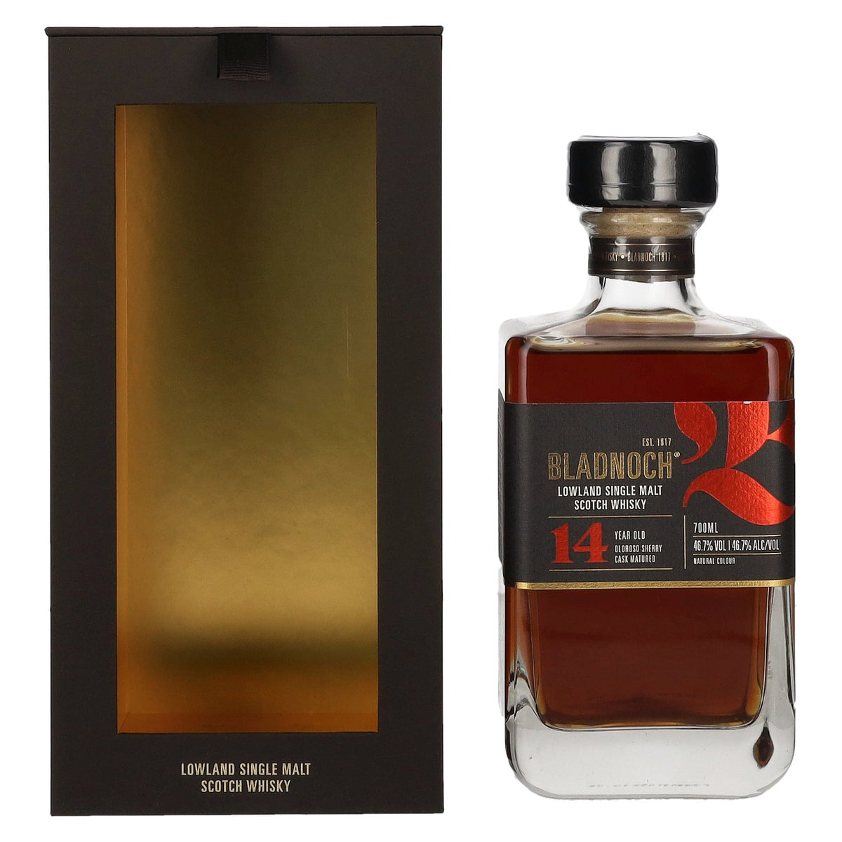 Bladnoch 14 Years Old Lowland Single Malt Oloroso Sherry Cask 46,7% Vol. 0,7l en boîte cadeau