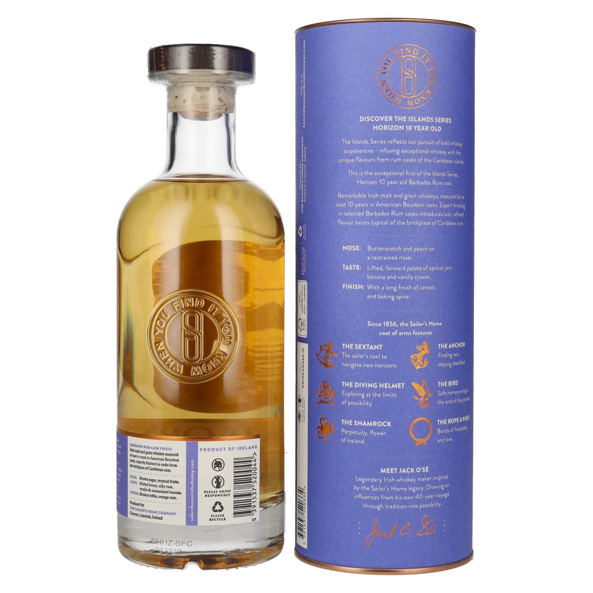 Sailor's Home HORIZON 10 Years Old Rum Cask Finish 43% Vol. 0,7l in gift box