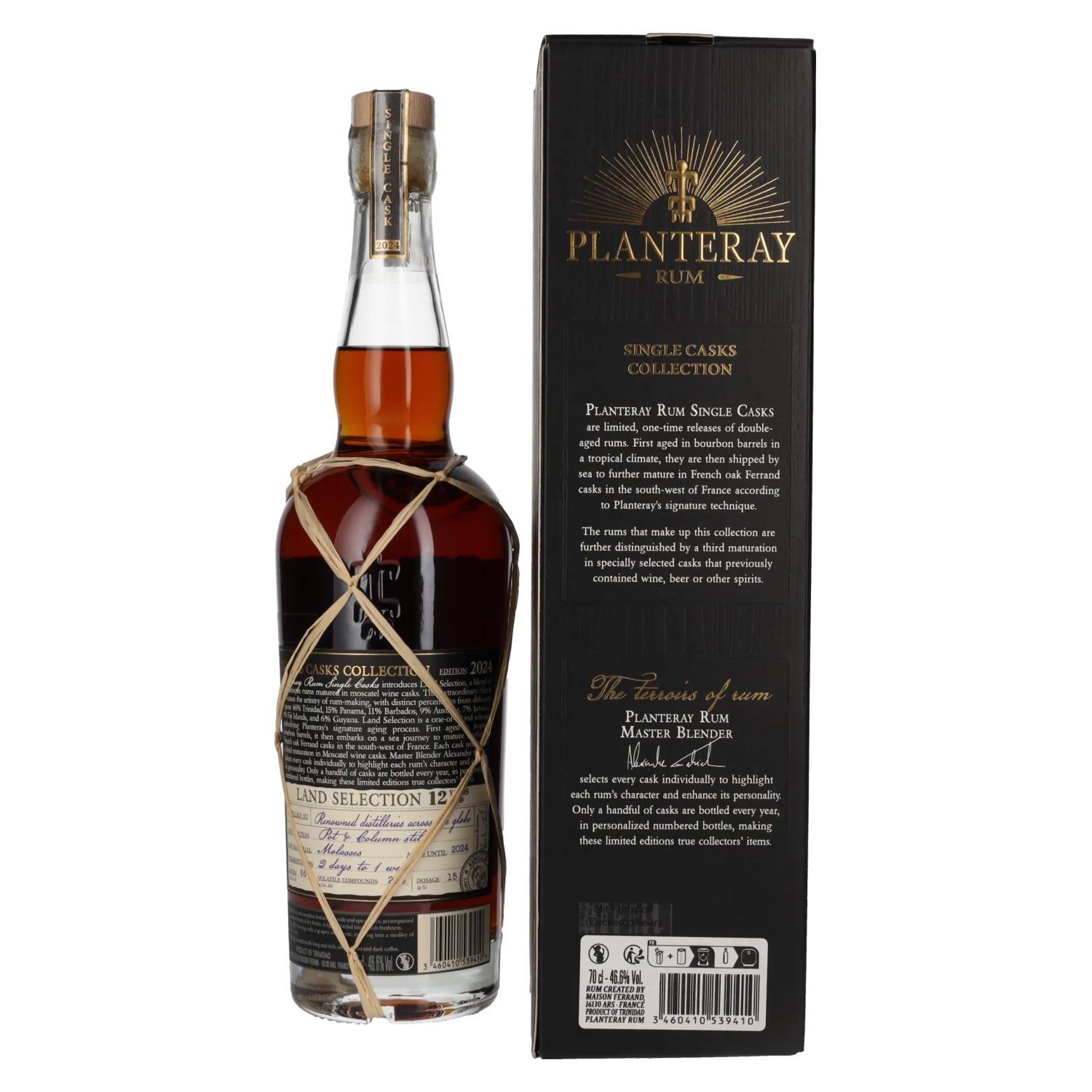 Planteray Rum LANDS SELECTION 12 Years Old Moscatel Cask Finish 46,6% Vol. 0,7l in gift box