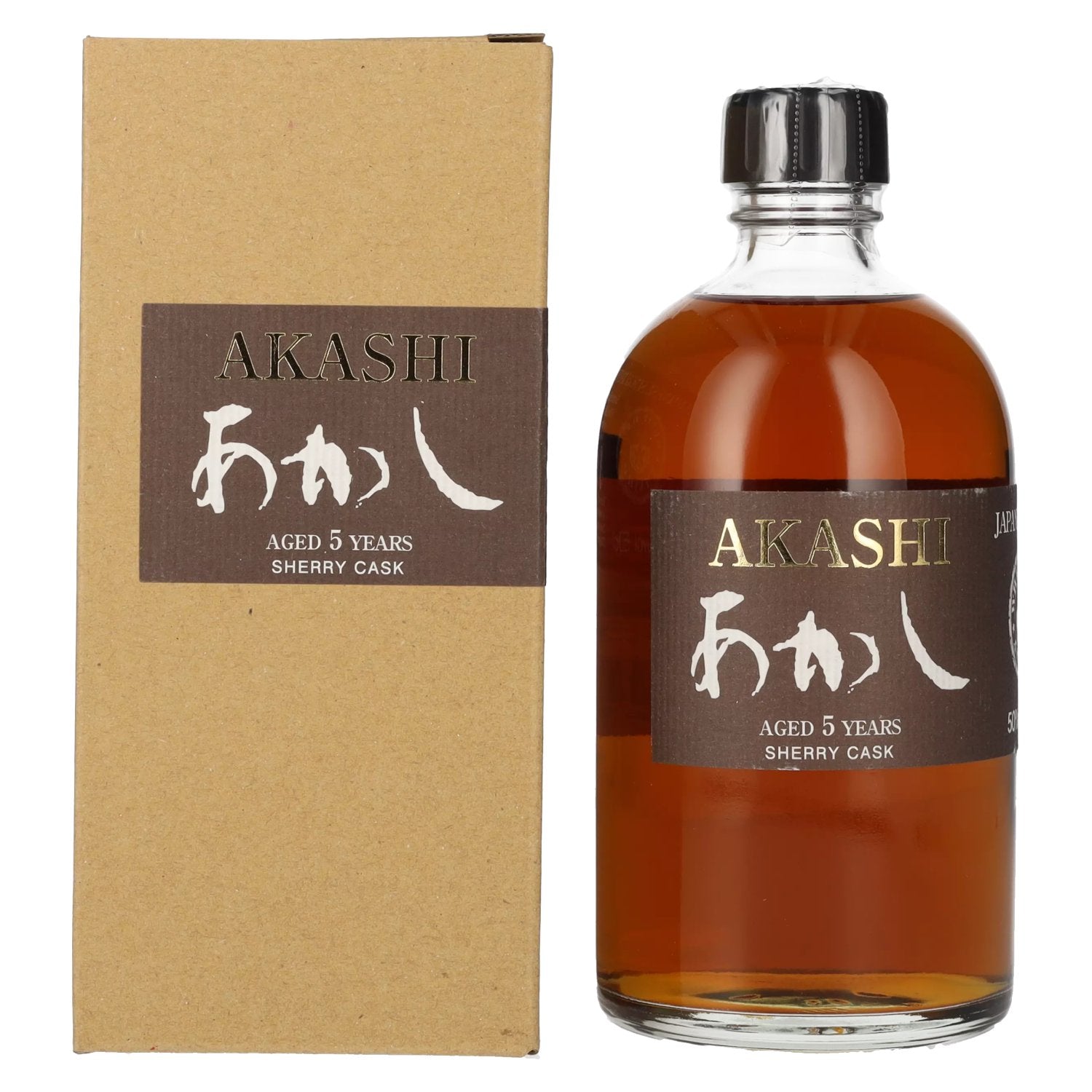 White Oak AKASHI 5 Years Old Single Malt SHERRY CASK 50% Vol. 0,5l en boîte cadeau