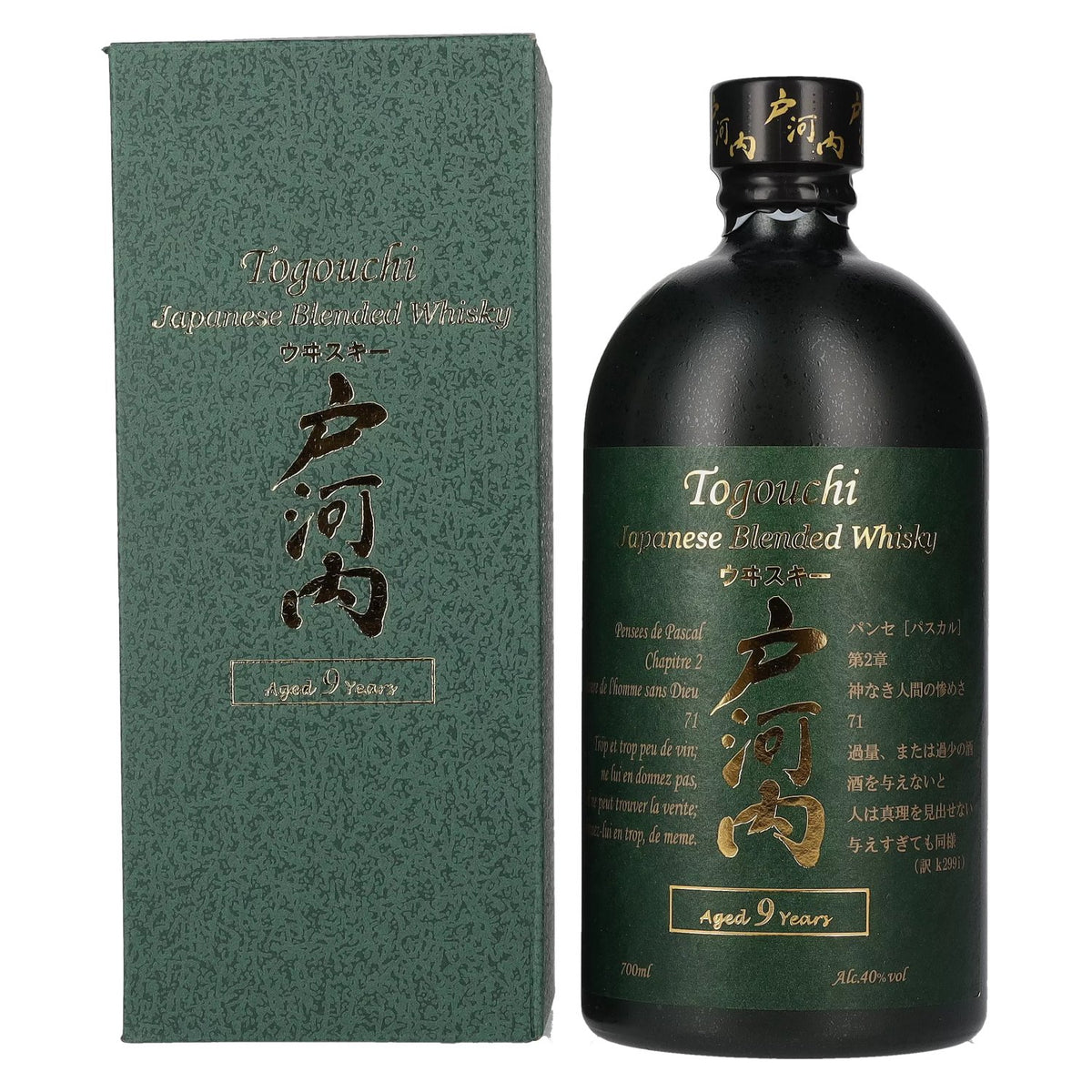 Togouchi 9 Years Old Japanese Blended Whisky 40% Vol. 0,7l en boîte cadeau