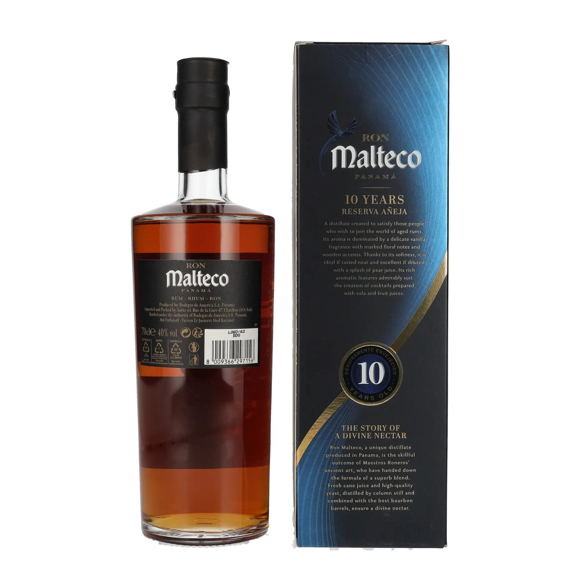 Ron Malteco 10 Años Reserva Añeja 40% Vol. 0,7l in Geschenkbox