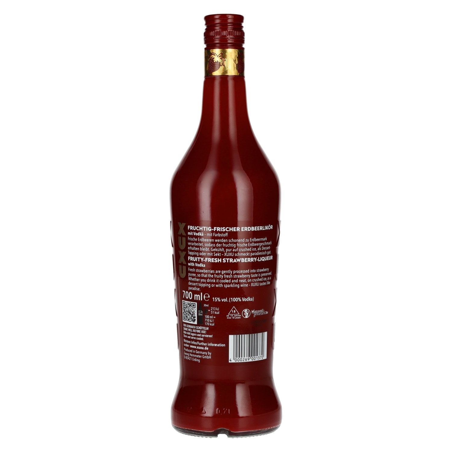 XUXU Liqueur de fraise à la vodka 15% vol. 0,7l
