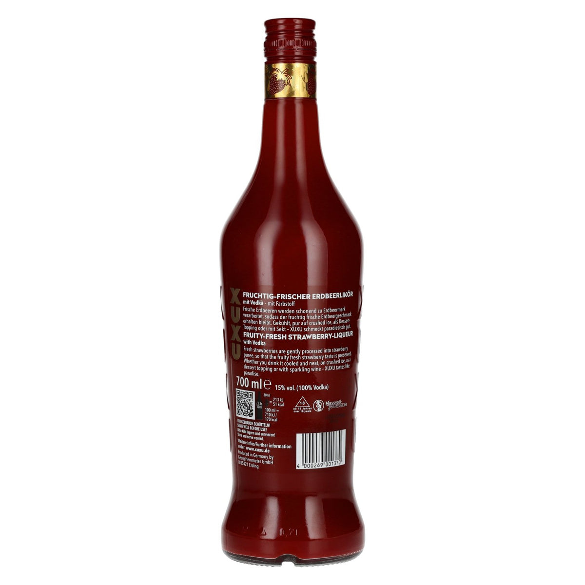 XUXU Liqueur de fraise à la vodka 15% vol. 0,7l