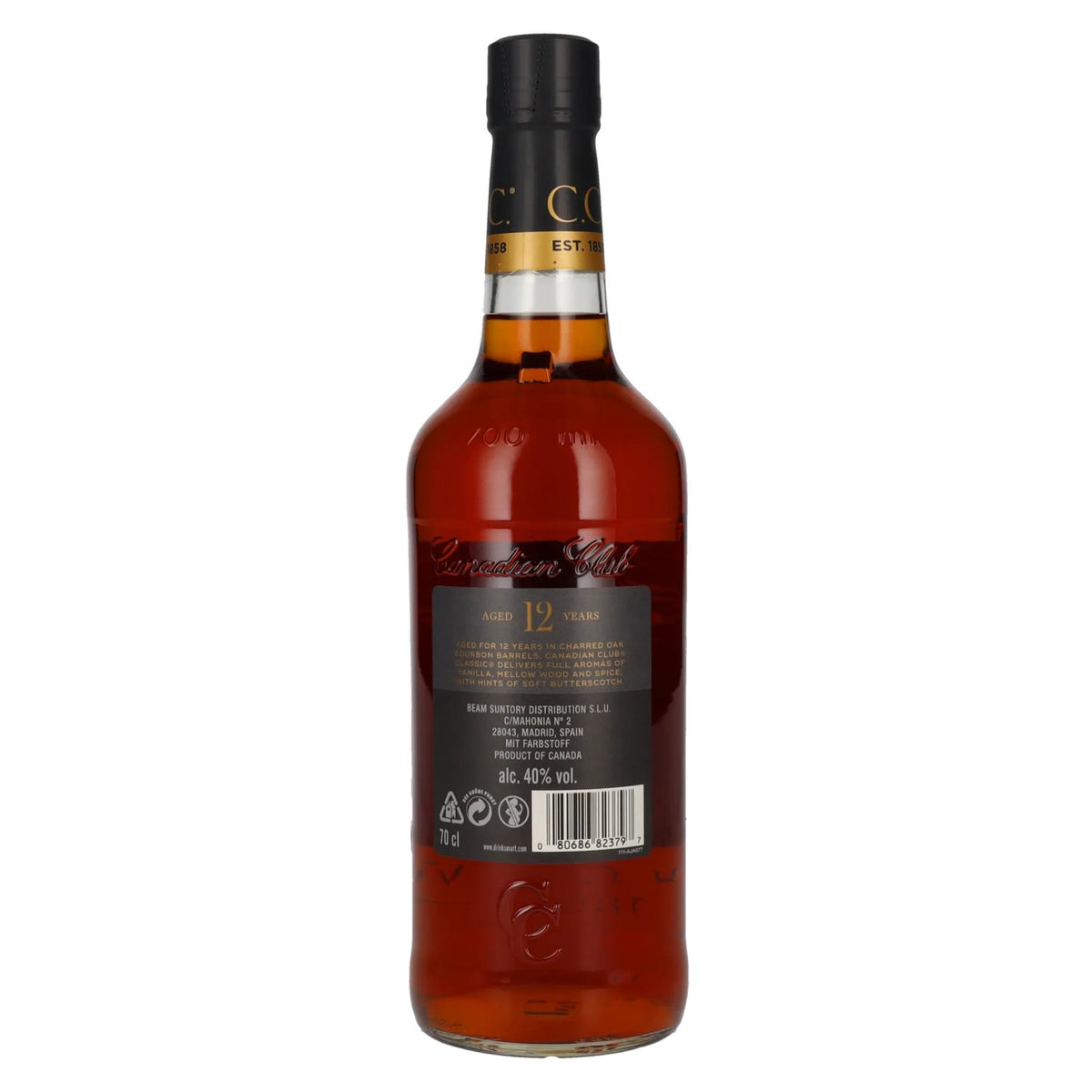 Canadian Club CLASSIC 12 Years Old Small Batch Blended Canadian Whisky 40% Vol. 0,7l