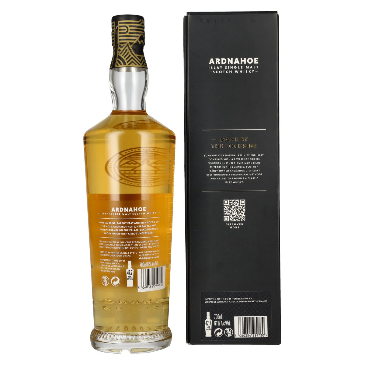 Ardnahoe 5 Years Old CASK STRENGTH Islay Single Malt Scotch Whisky 61% Vol. 0,7l in Geschenkbox