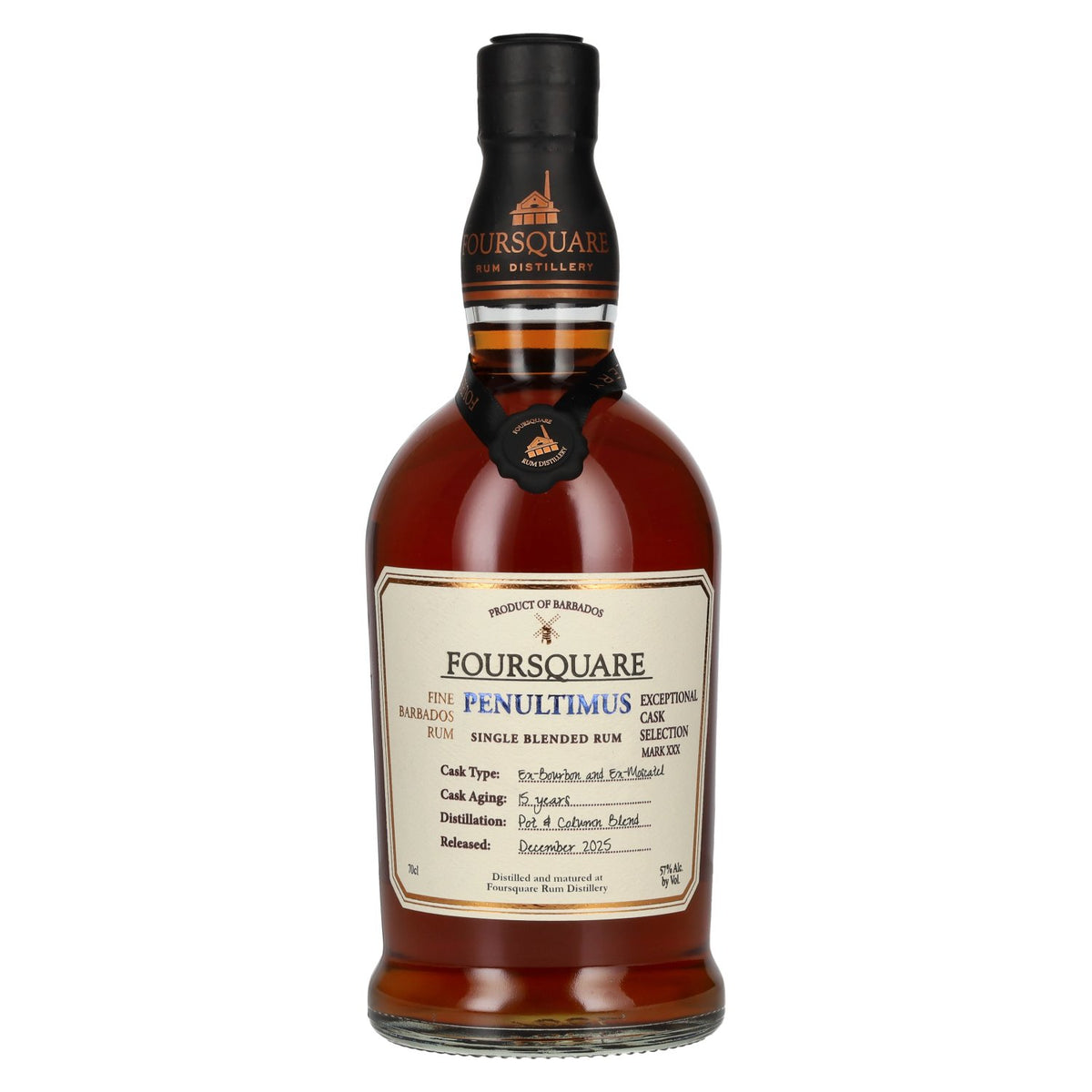 Foursquare 15 ans d'âge Exceptional Cask SELECTION MARK XXX PENULTIMUS 2025 57 % vol. 0,7 l
