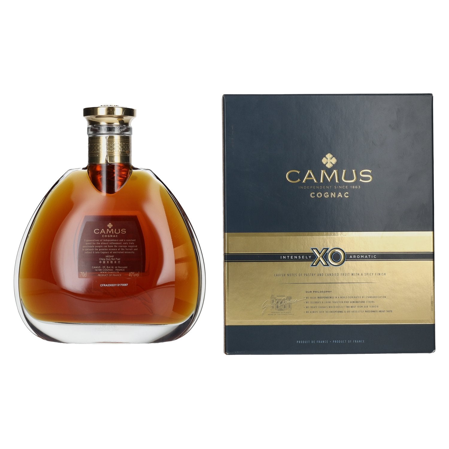 Camus XO Intensely Aromatic Cognac 40% Vol. 0,7l en boîte cadeau