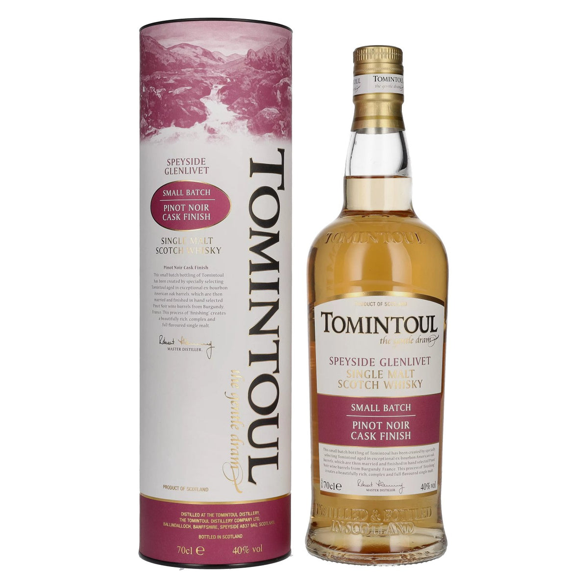 Tomintoul Small Batch Pinot Noir Cask Finish 40% vol. 0,7l en boîte cadeau